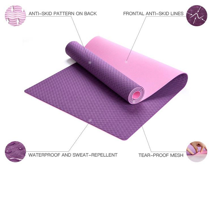 Non-Slip Fitness Yoga Mat – Odor-Free Exercise & Dance Workout Mat